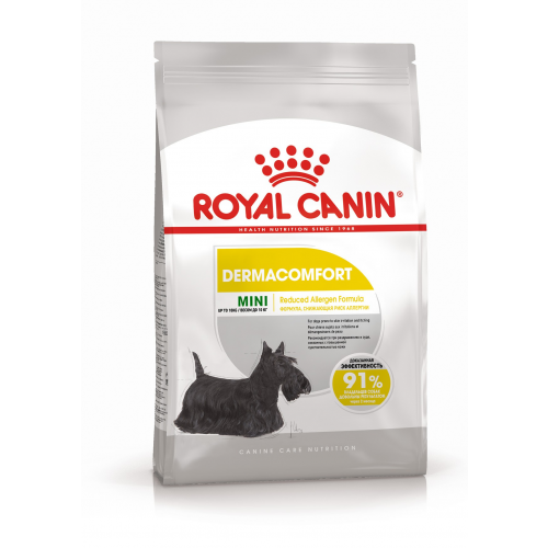 Royal Canin Mini Dermacomfort Корм сухой для взрослых собак мелких размеров при раздражениях и зуде кожи